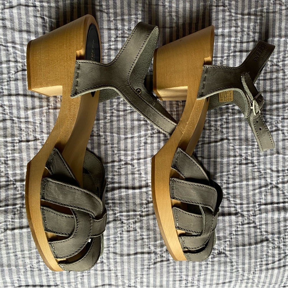 Swedish Hasbeens - Pearl High in Grey Nubuck
